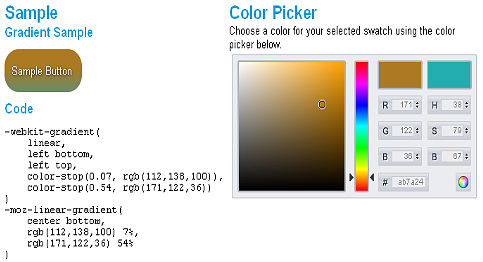 CSS3 Gradient Generator