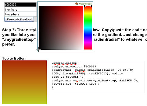 Quick 3-Color CSS3 Gradient Generator